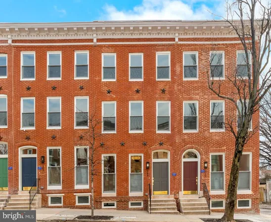 a front view of a building