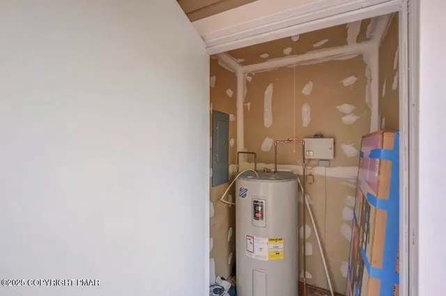 a view of a lake with a mountain in the background