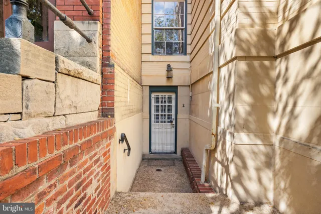 a view of a pathway both side of building