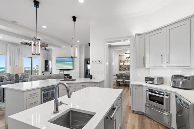 a kitchen with a table and chairs