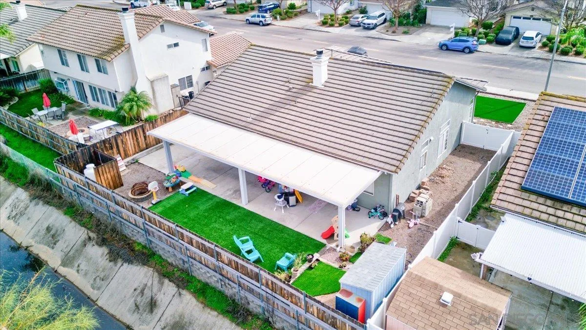 1359 H Street Ramona, CA 92065 - Photo 51 of 52 aerial view of a house with a yard and potted plants