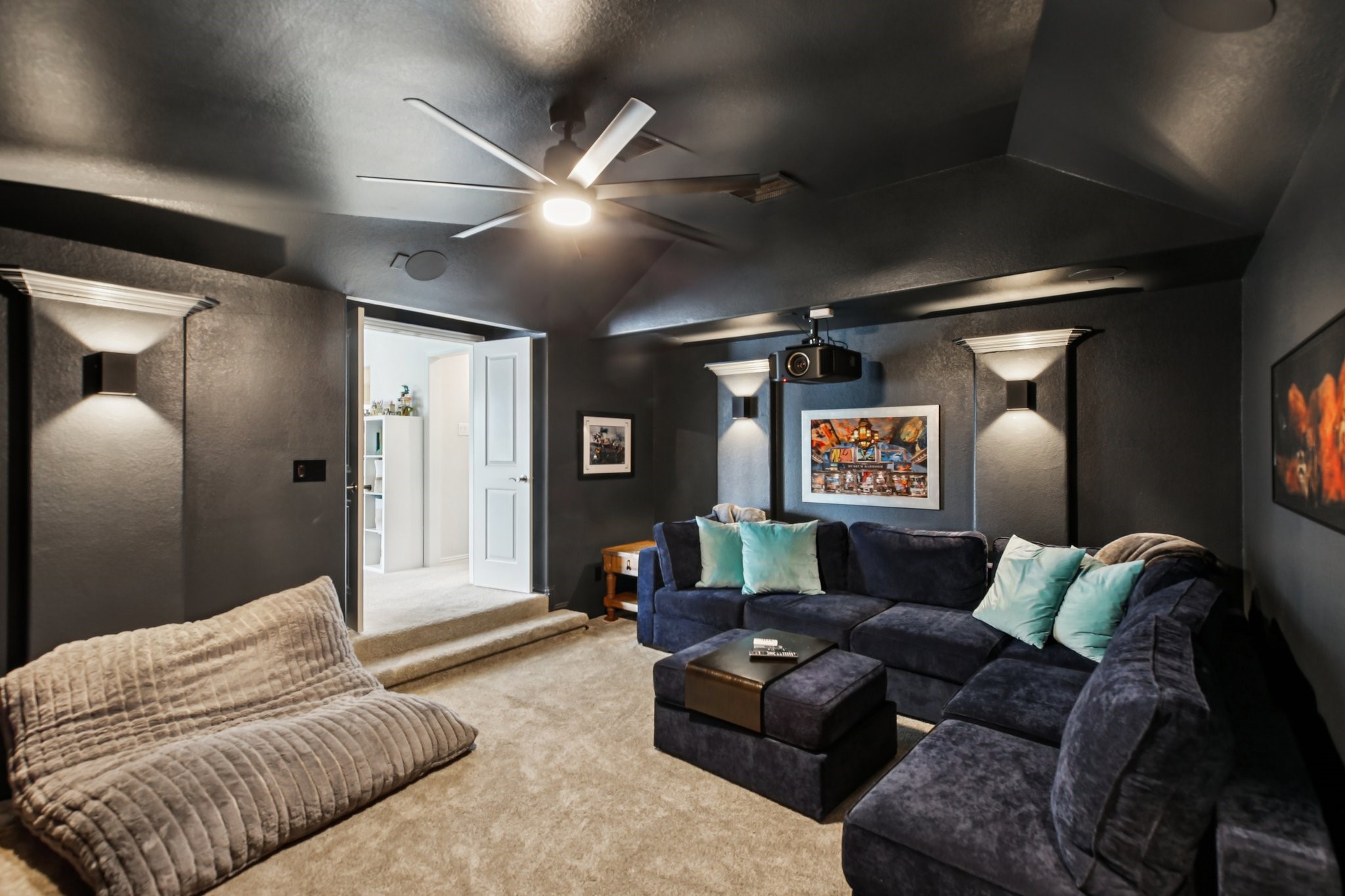 27914 Arden Trail Spring, TX 77386 - Photo 40 of 49 Upstairs media room perfect for movie nights at home or entertaining!