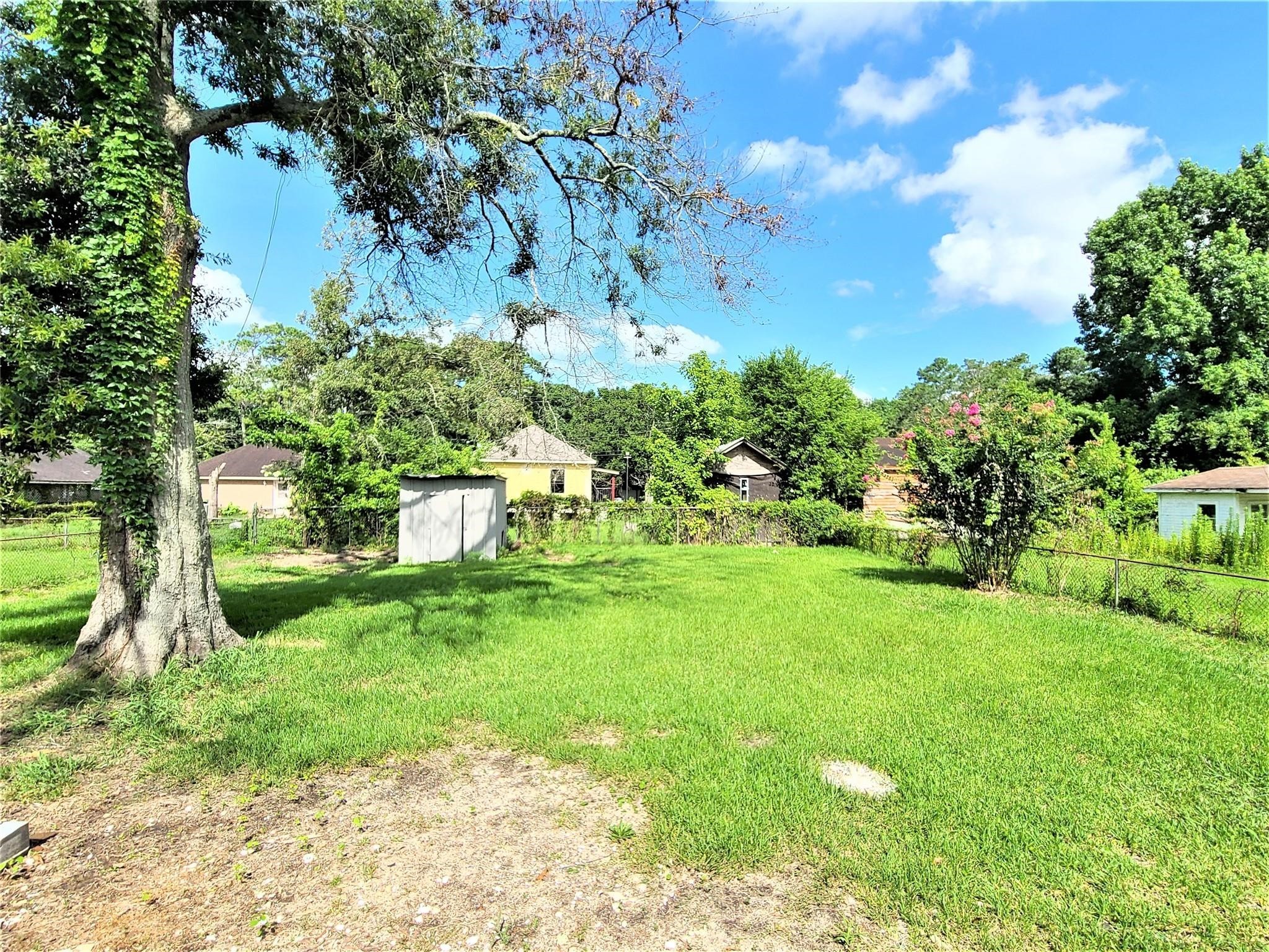 10329 Wicklowe Street Houston, TX 77016 - Photo 10 of 10 a view of a garden with plants and large trees