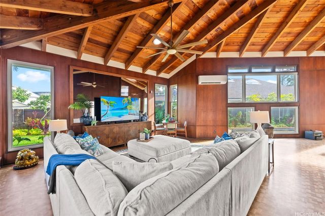 a view of a patio with a table and chairs in patio
