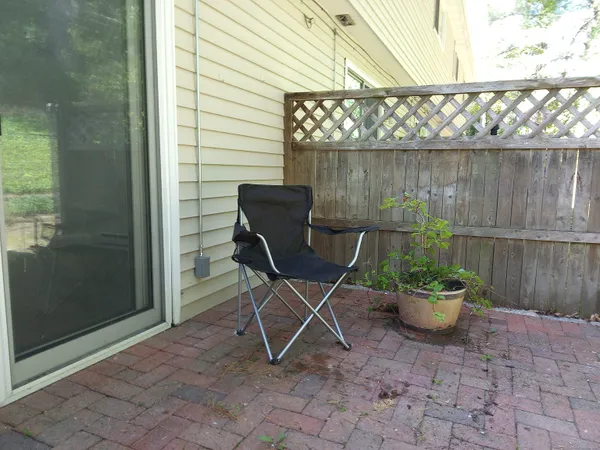 a view of a garden from a bench
