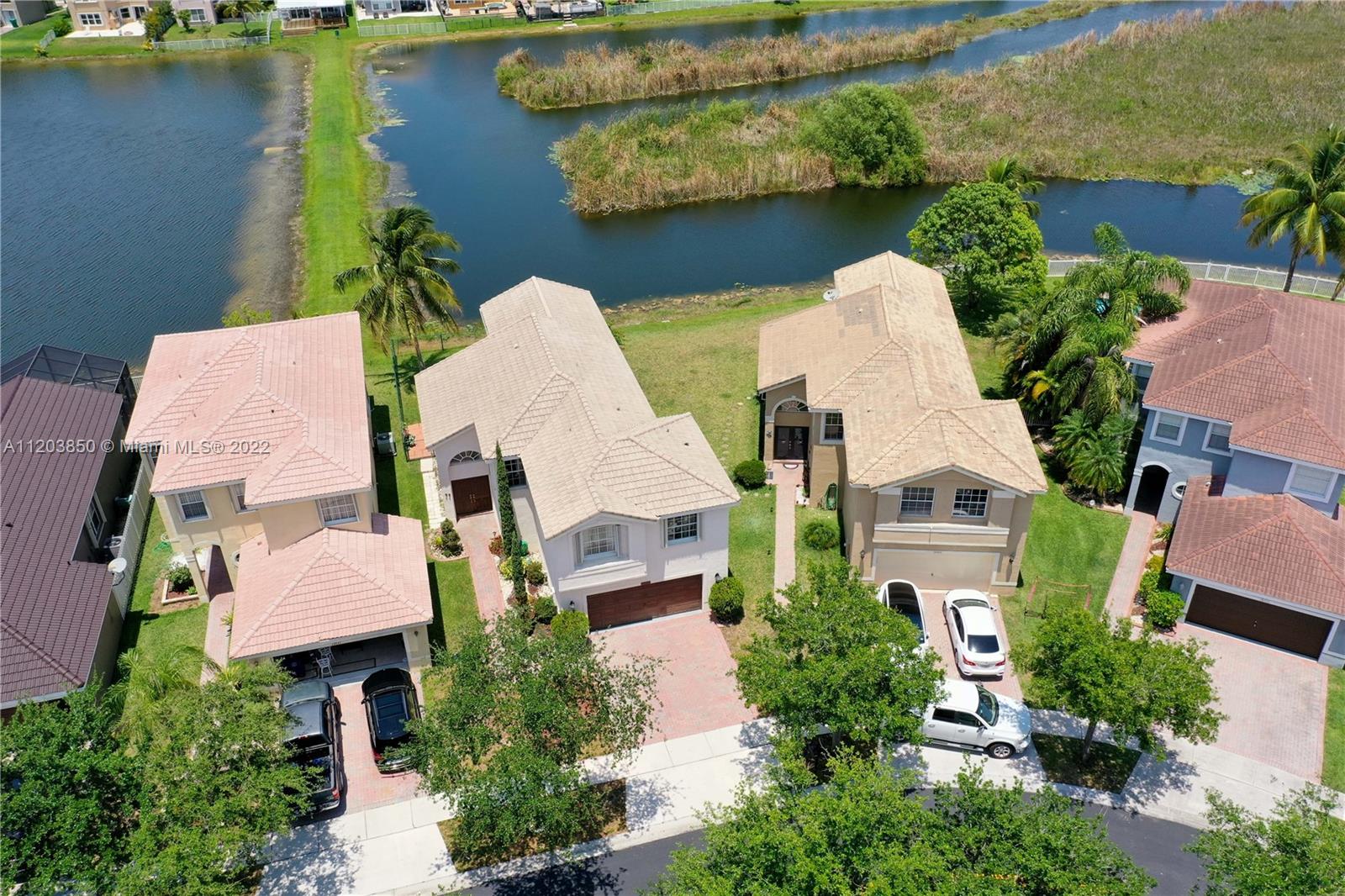 14821 Southwest 20th Street Miramar, FL 33027 - Photo 40 of 50 an aerial view of house with outdoor space and swimming pool