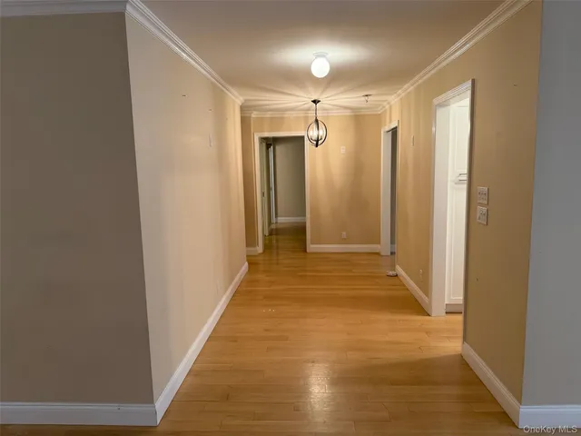 a view of hallway with a hallway
