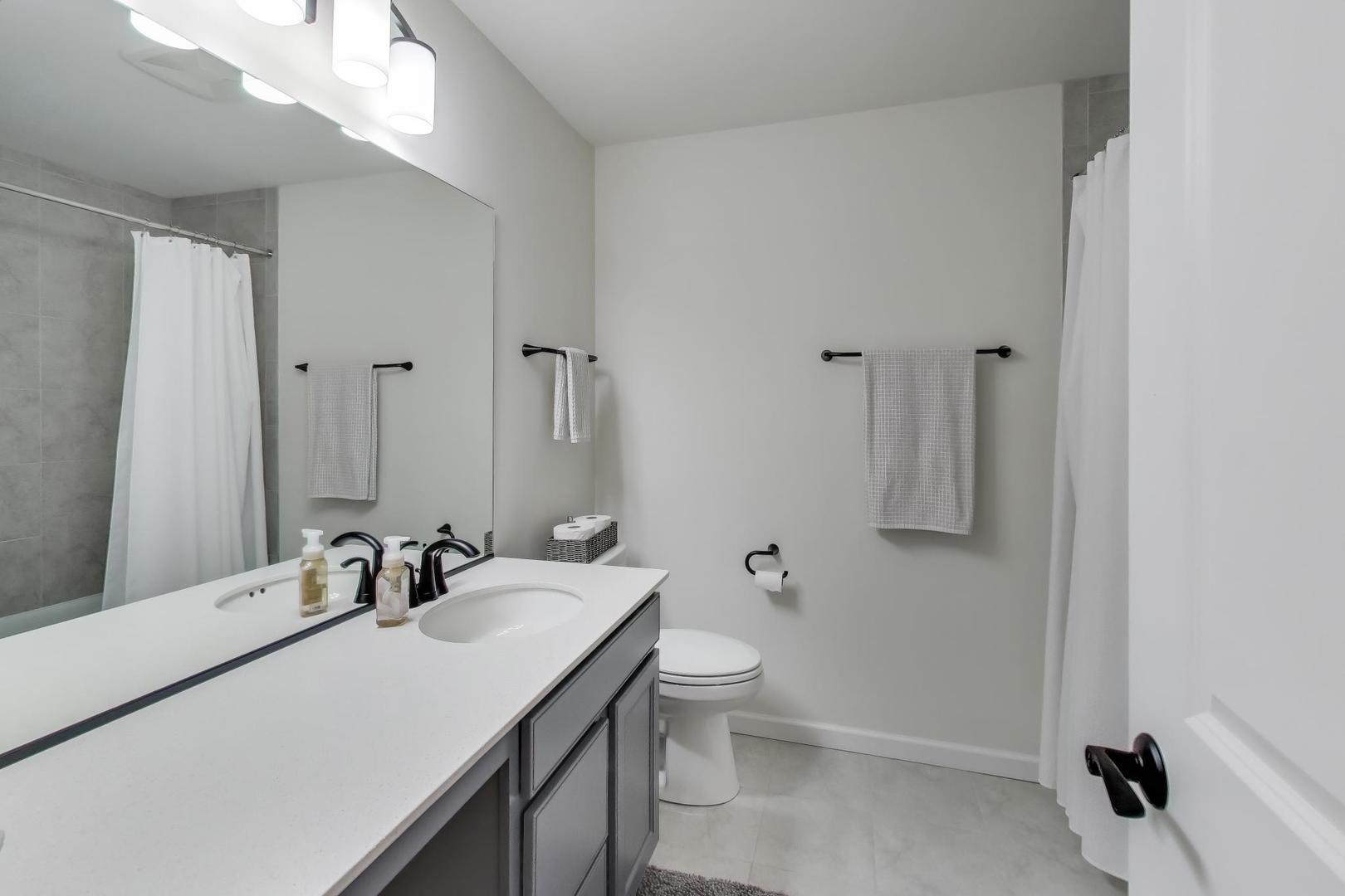 3744 Peregrine Way Elgin, IL 60124 - Photo 20 of 33 a bathroom with a sink a toilet a mirror and shower