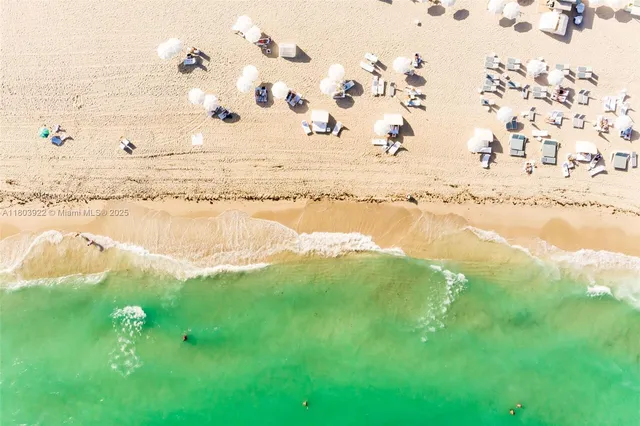 an aerial view of beach