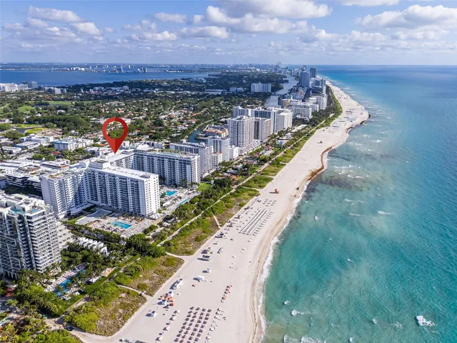 a view of a city and a yard