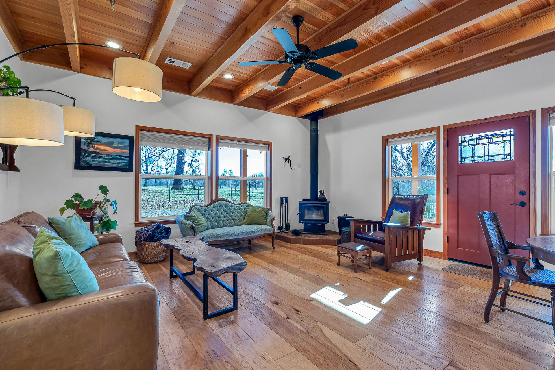 13575 English Way Oak Run, CA 96069 - Photo 10 of 56 a living room with furniture and wooden floor