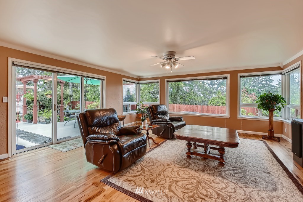 32219 22nd Avenue Southwest Federal Way, WA 98023 - Photo 19 of 36 a living room with furniture and a floor to ceiling window