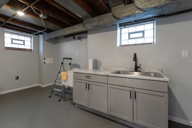 a room with storage and utility