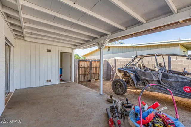 a view of car garage