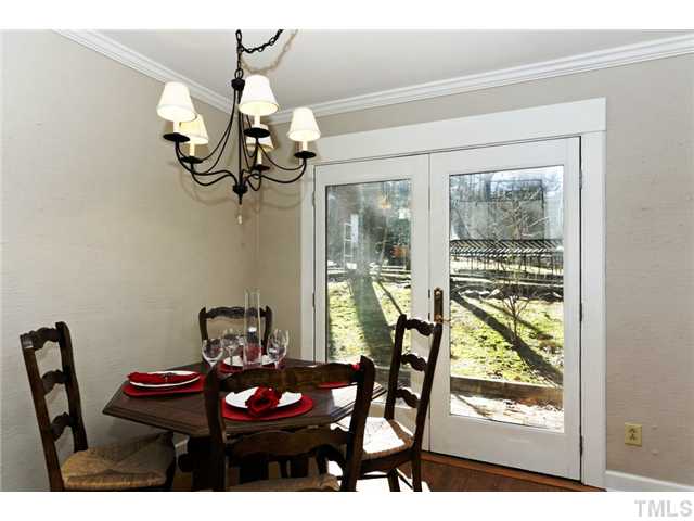 2013 Yorkgate Drive Raleigh, NC 27612 - Photo 6 of 25 The dining area has french doors leading to the patio which let in a ton of natural sunlight. Freshly painted.