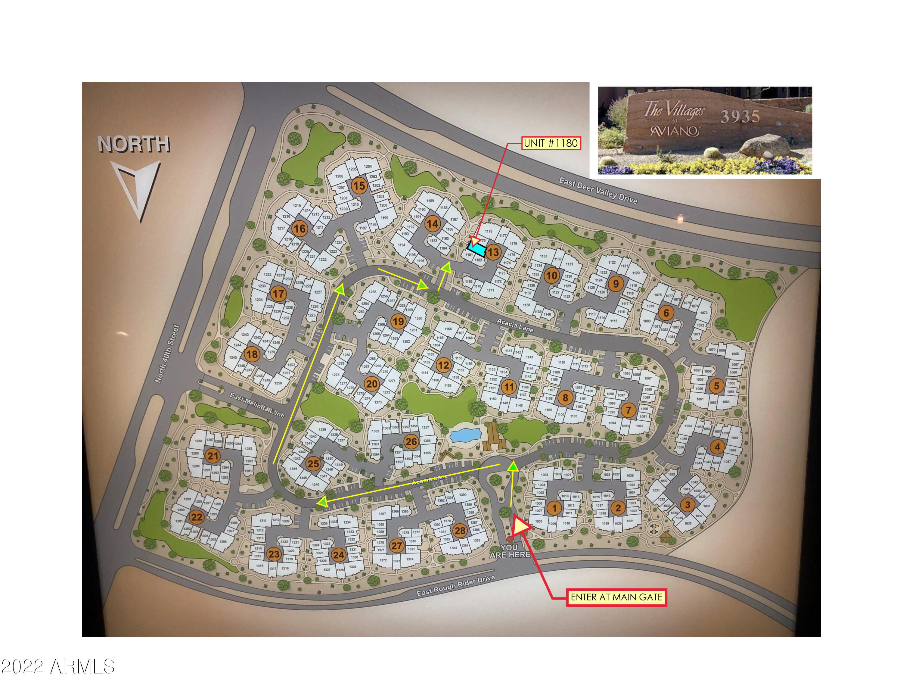 3935 East Rough Rider Road, Unit 1180 Phoenix, AZ 85050 - Photo 50 of 51 1180 Map