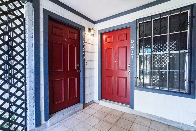 a view of front door