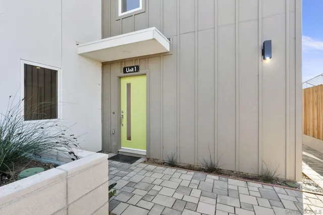 a view of a entryway door of the house