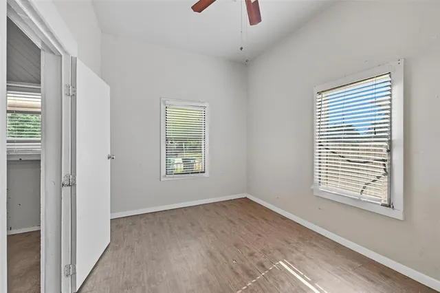 an empty room with a window