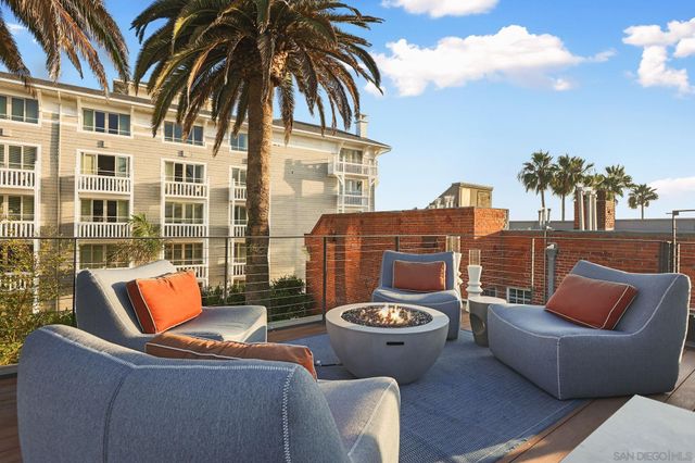 a view of outdoor space with patio and outdoor seating