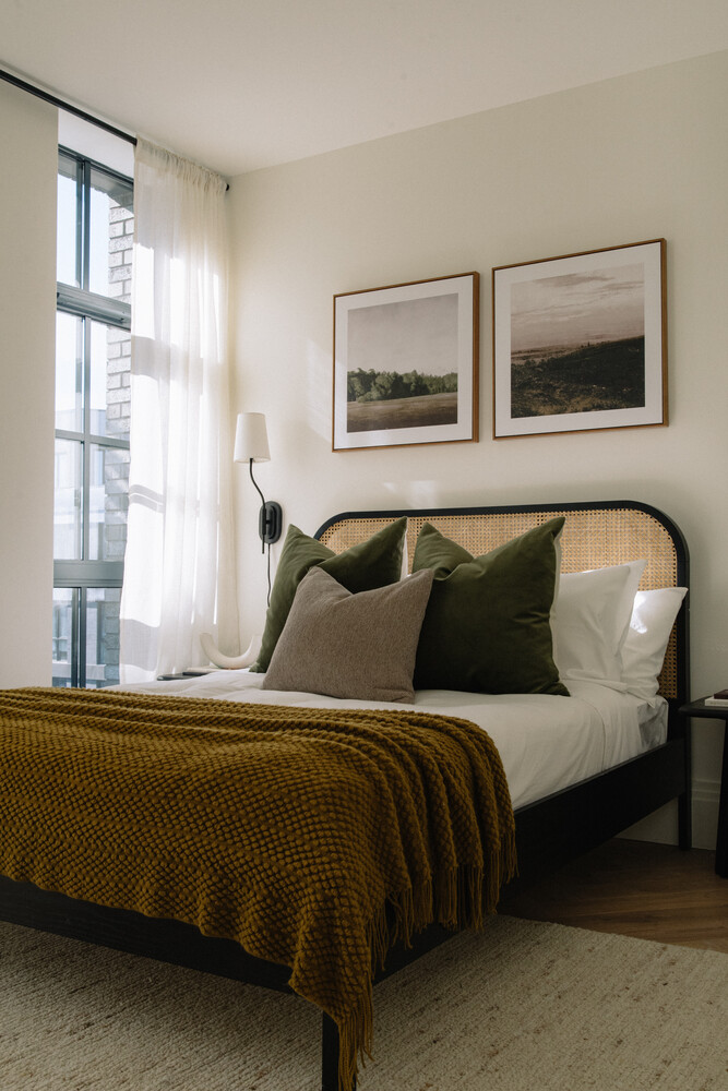 402 Union Avenue, Unit PH2 Brooklyn, NY 11211 - Photo 21 of 23 a bedroom with a bed and wooden floor