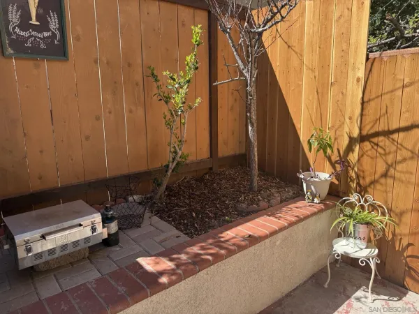 a backyard of a house