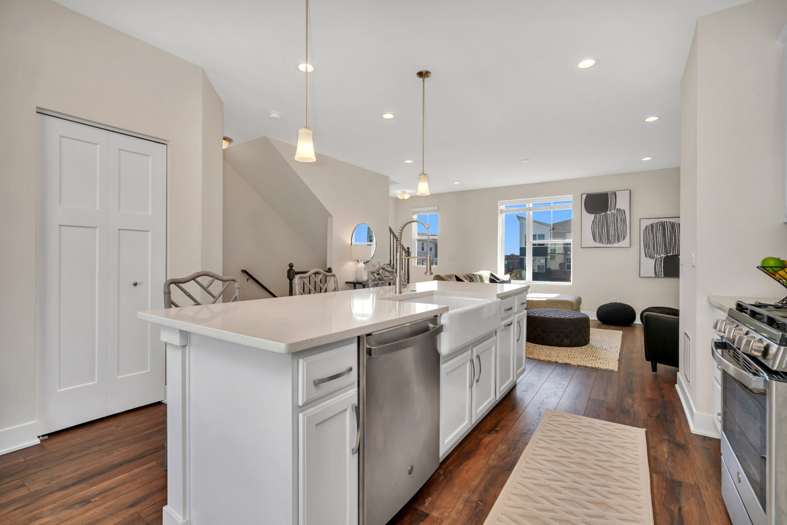 4133 Calder Lane Aurora, IL 60504 - Photo 12 of 31 a kitchen with a sink and view of living room