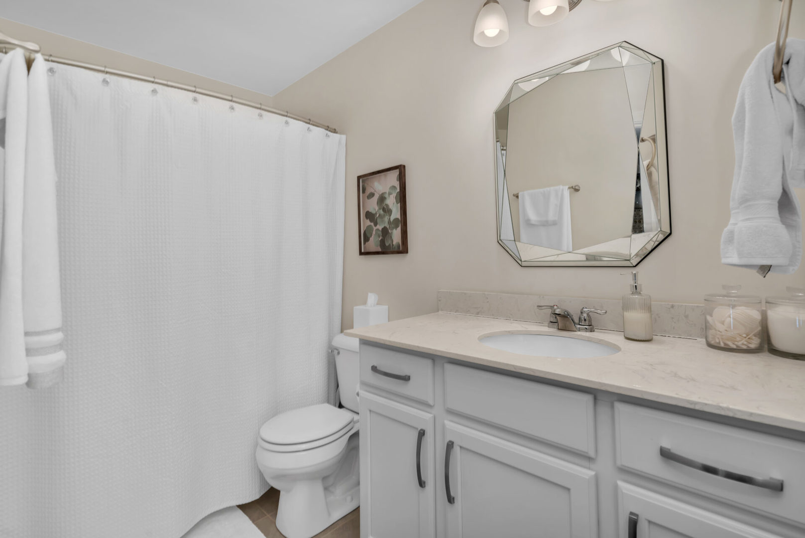 4133 Calder Lane Aurora, IL 60504 - Photo 23 of 31 a bathroom with a granite countertop sink mirror vanity and toilet