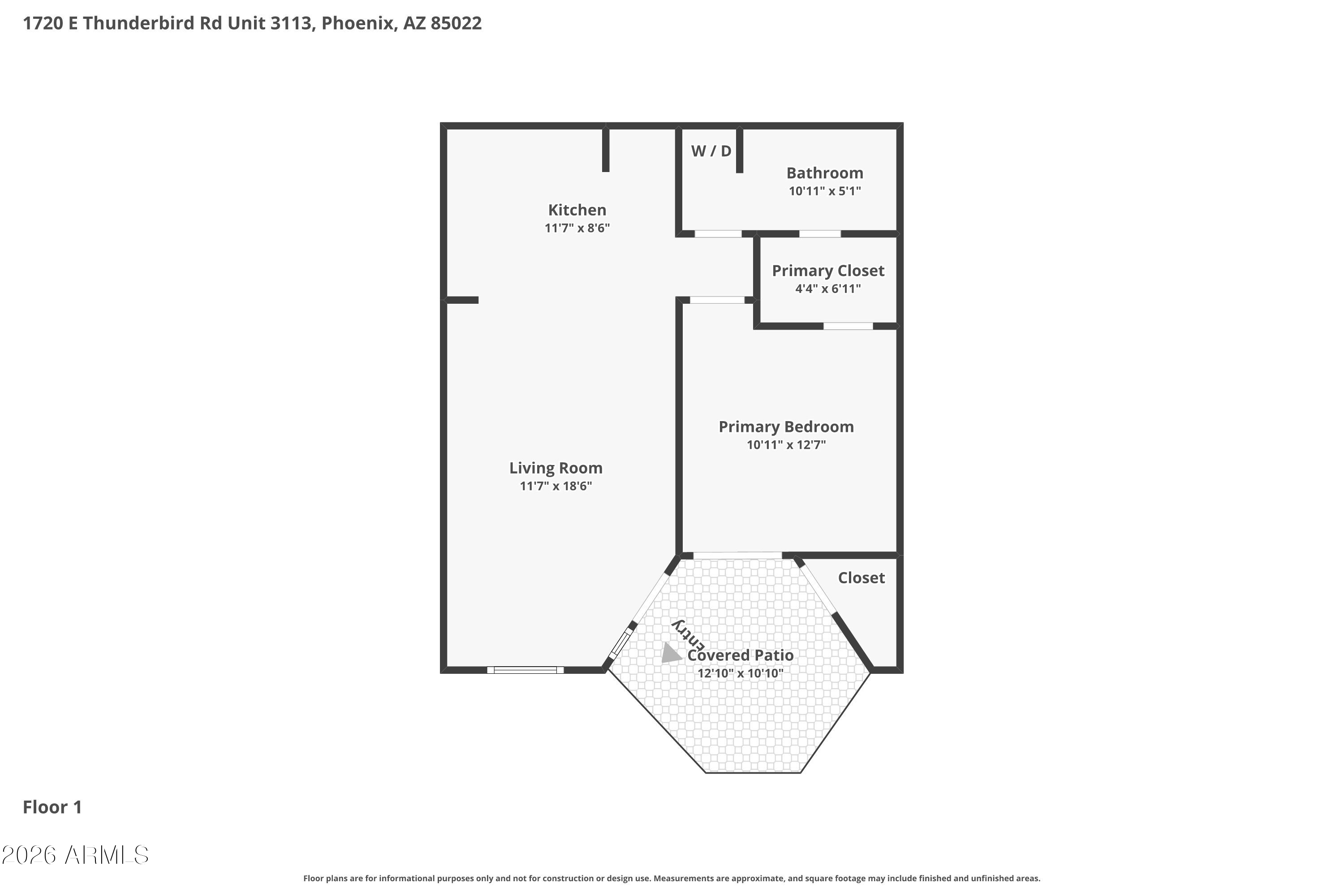 1720 East Thunderbird Road, Unit 2063 Phoenix, AZ 85022 - Photo 32 of 32 a picture of a floor plan