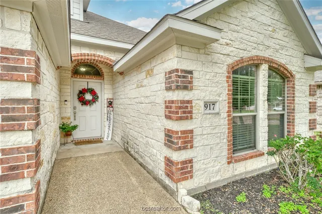 a front view of a building