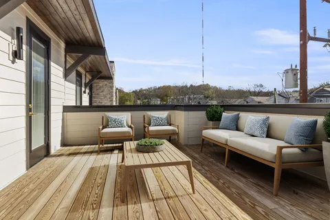 a terrace with outdoor seating