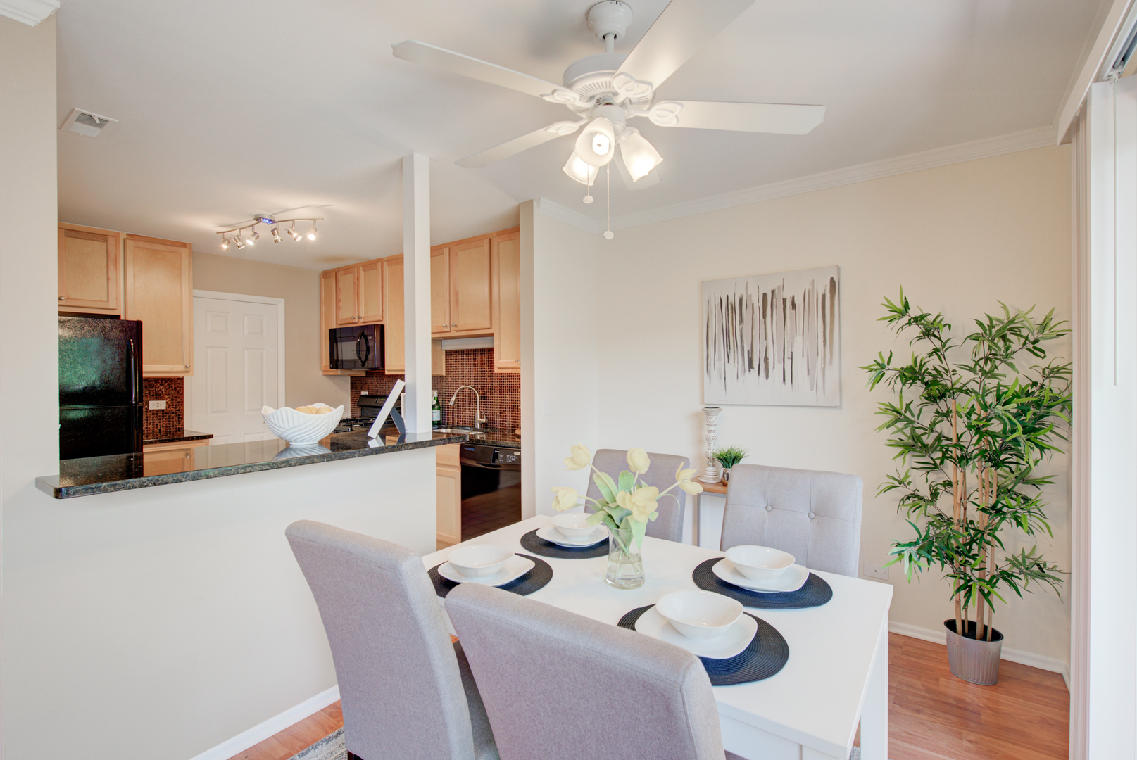 2710 Northampton Drive, Unit C2 Rolling Meadows, IL 60008 - Photo 6 of 19 a view of a dining room with furniture and wooden floor