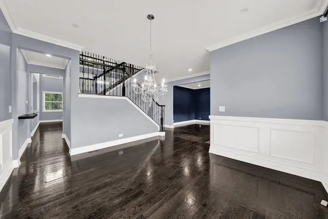 a view of a living room and dining room