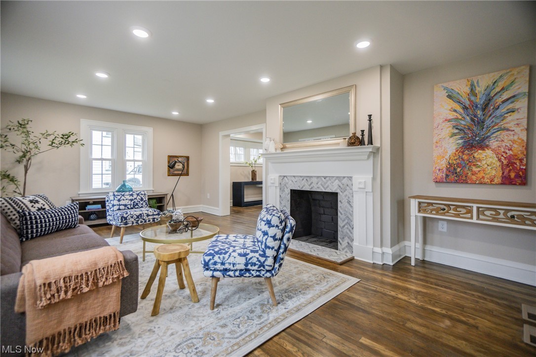 3553 Avalon Road Cleveland, OH 44120 - Photo 2 of 39 Living room featuring dark hardwood / wood-style floors