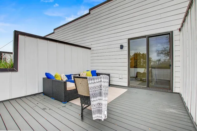 a outdoor space with furniture