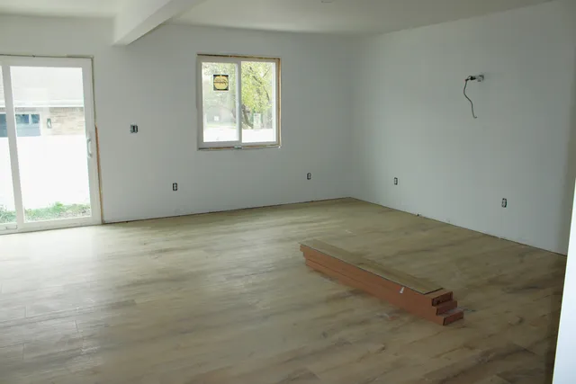 a view of a room with window