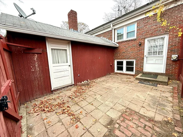 a backyard of a house