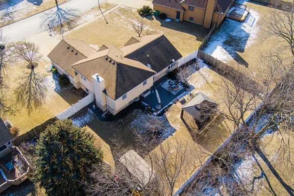 view of a house with a bed