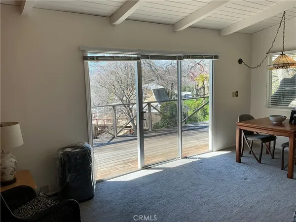 a view of workspace with window and outdoor view