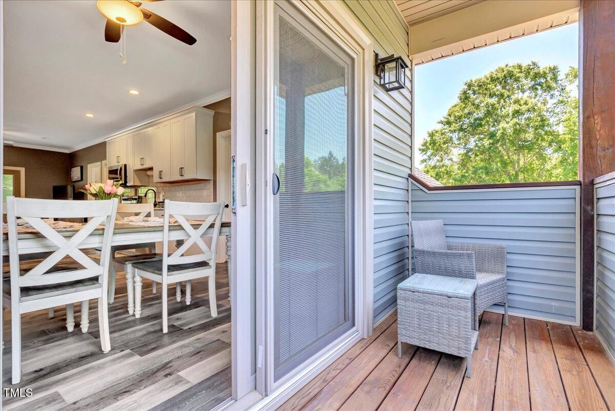2258 Sanders Road Stem, NC 27581 - Photo 22 of 42 a view of a balcony with chairs
