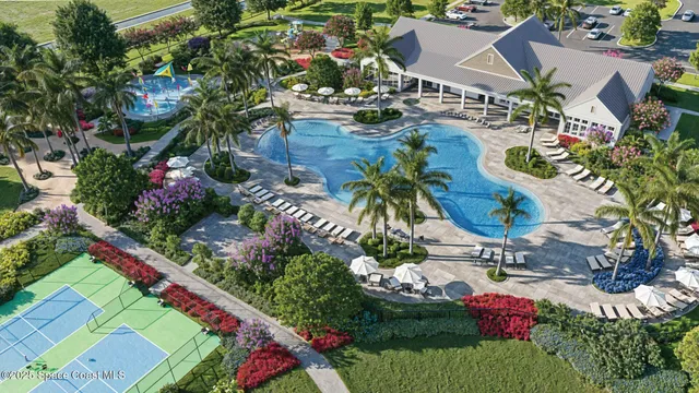 a front view of a house with swimming pool