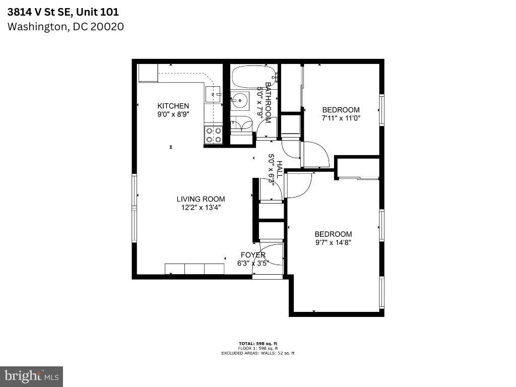 3814 V Street Southeast, Unit 101 Washington, DC 20020 - Photo 19 of 19 a picture of a bench in front of a wall