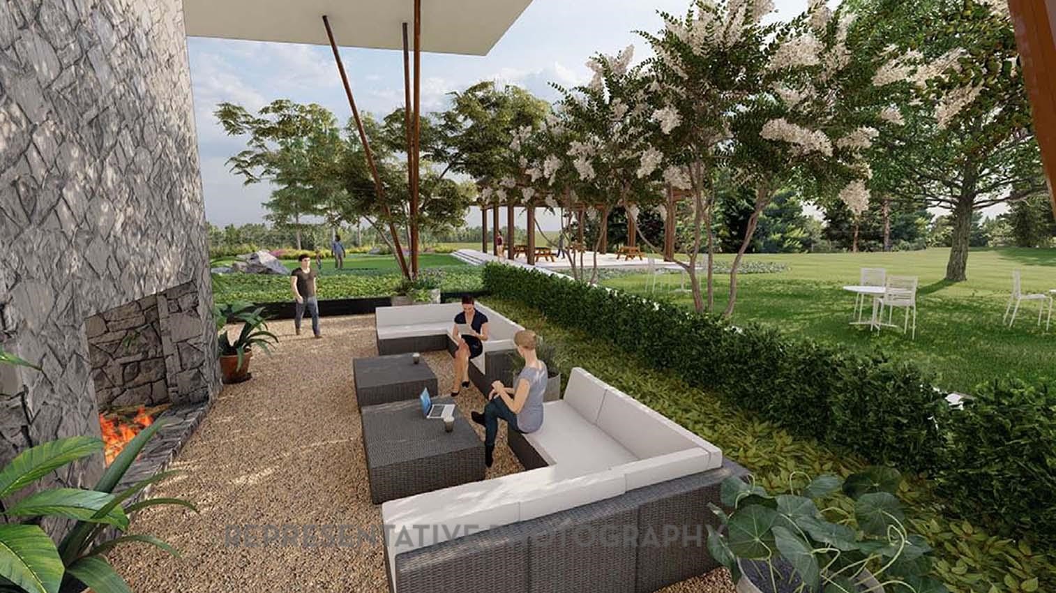 13048 Wandering Rdg Lane Conroe, TX 77302 - Photo 43 of 49 a view of yard with outdoor seating