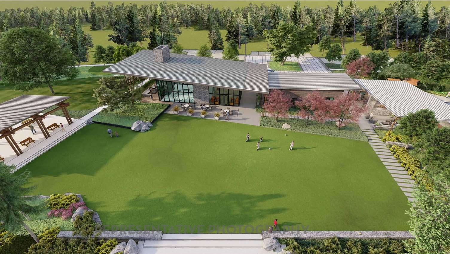 13048 Wandering Rdg Lane Conroe, TX 77302 - Photo 45 of 49 an aerial view of a house with swimming pool patio and outdoor seating