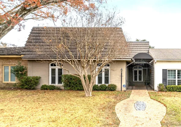 a front view of a house