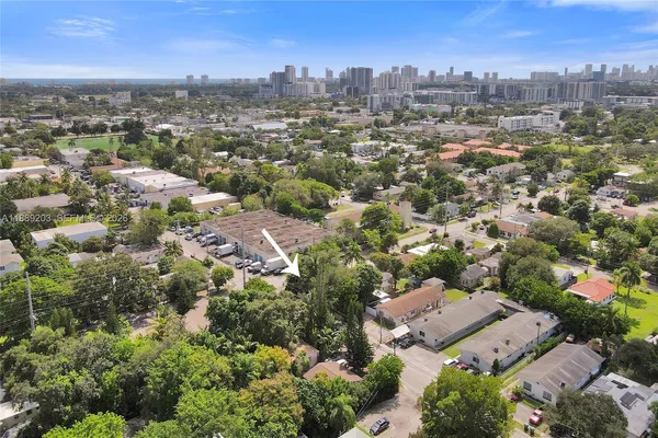 a view of backyard with green space