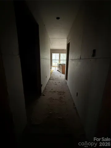 a view of hallway with window