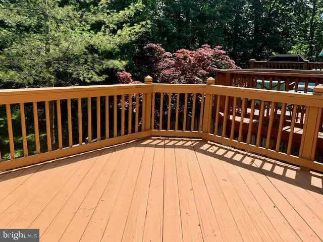 a view of wooden deck