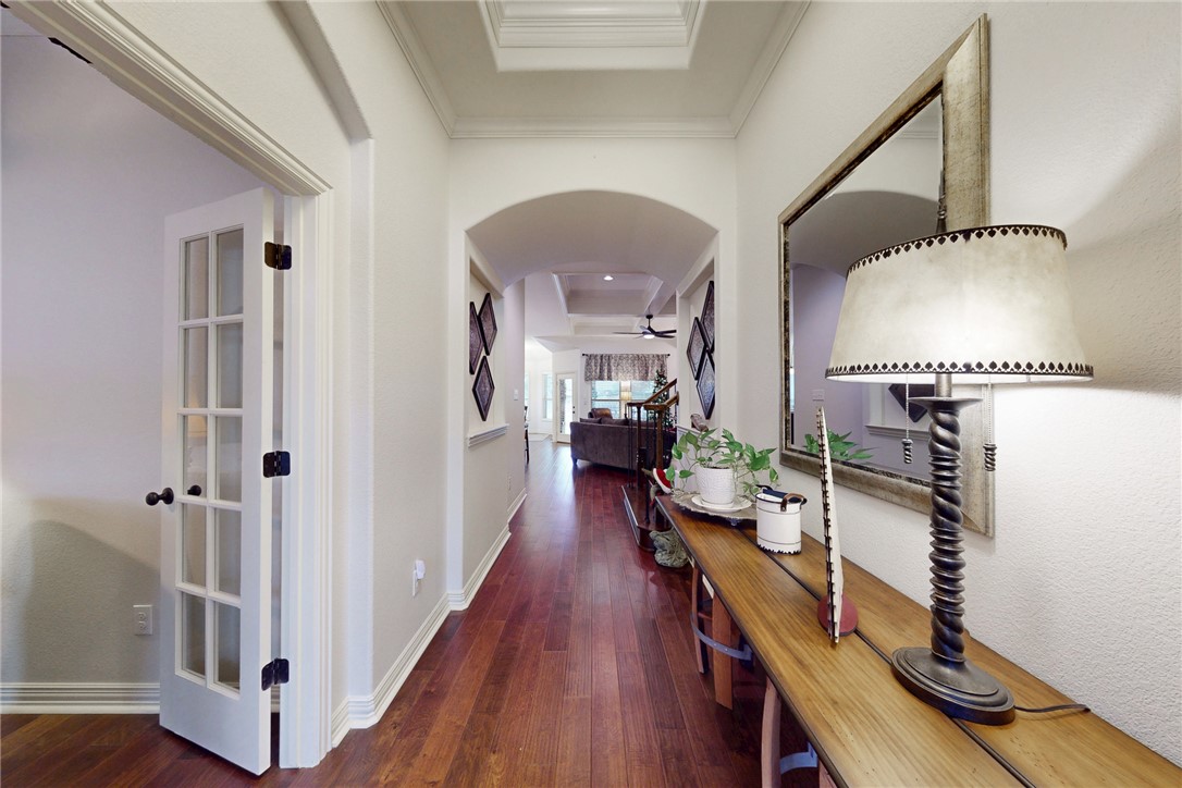 3317 Fiddlers Green Bryan, TX 77808 - Photo 5 of 39 Gorgeous Foyer with Tray Ceiling, Arched Entrance, and Niche