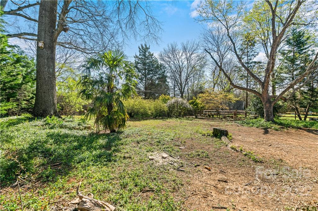 9907 Fairway Ridge Road Charlotte, NC 28277 - Photo 30 of 37 a backyard of a house with a large tree